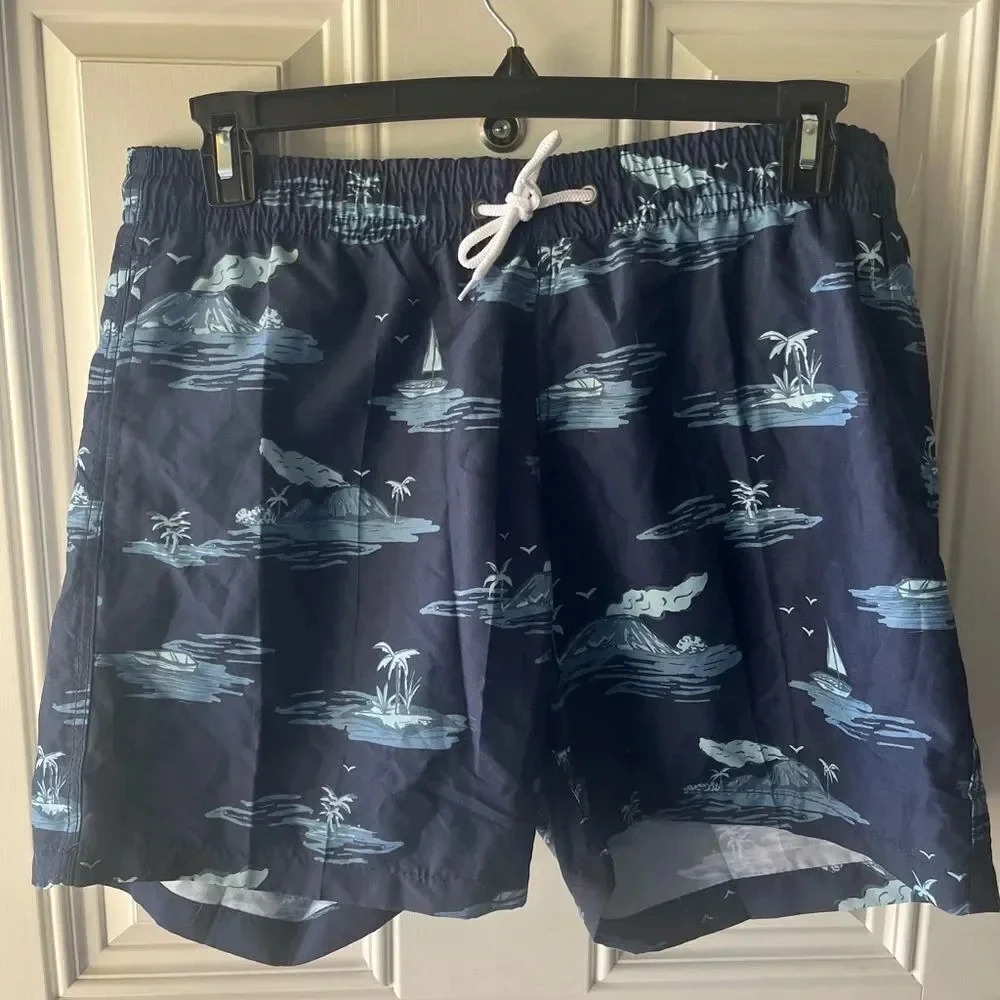 Trunks mens swim trunks NWT size xl blue/navy